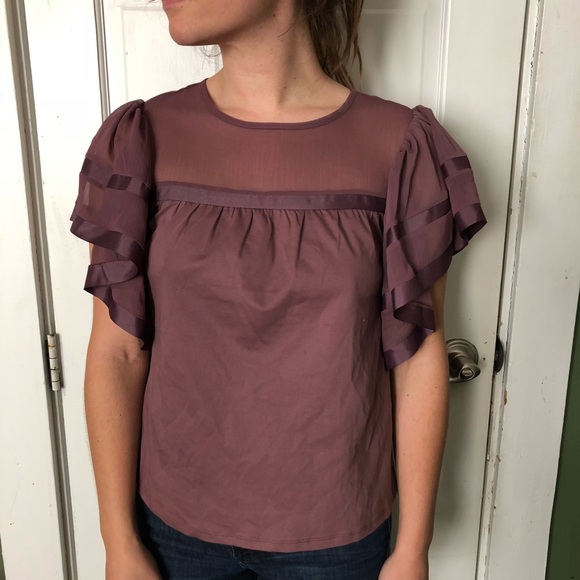 Express Ruffle Sleeve Blouse - Picture 8 of 8